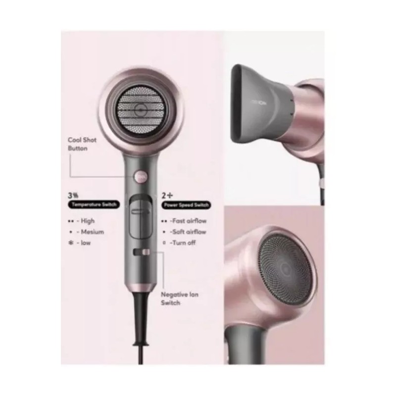 KIPOZI Professional NANO Ionic Hair Dryer Blow Dryer with Only