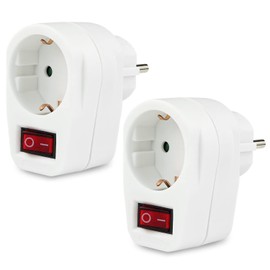 Protective contact socket switch with an illuminated switch.