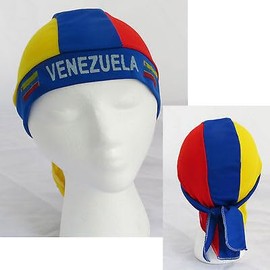 Country Flag DURAG Du Rag Skull Cap Hat Head Wrap Ultra Stretch (US, Alpha, One Size, Venezuela)