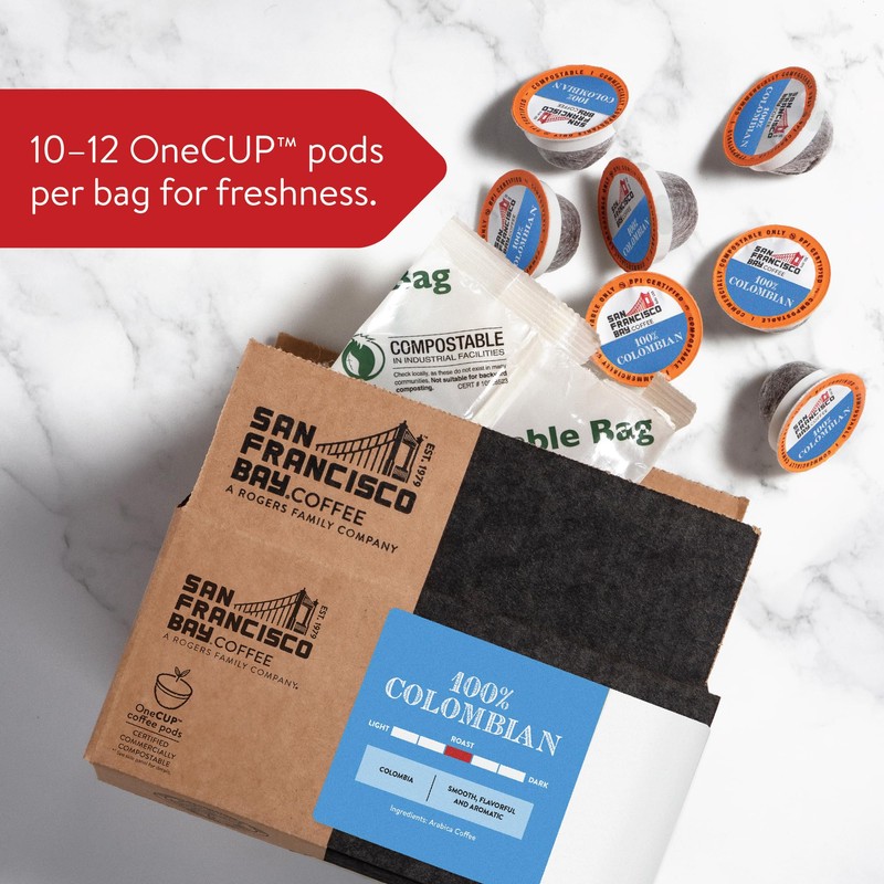 San Francisco Bay Compostable Coffee Pods - 100% Colombian (80