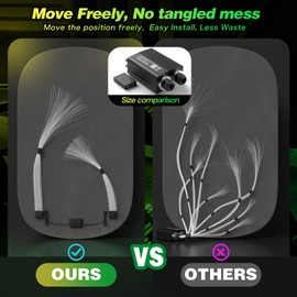 Brivulgent Split Starlight Headliner Kit, 600 Pieces, 0.03-inch RGBW Stars, 9.8ft Car Ceiling Light