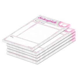 PRICARO Marble Shopping List Pink A6 Pack of 5