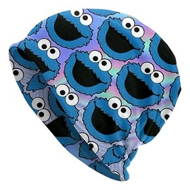 TCB Creations Cookie Cartoon Monster All Over Print Adult Size Beanie Hat Multicoloured