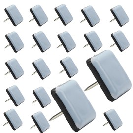 Granmagazz Furniture Sliders, 20 Pieces, Furniture Sliders, Chair Leg Cover, 1.0 inches (25 mm), Square with Nails, Furniture Moving Pads, Scratch Resistant, Soundproofing, Scratch-Resistant, Easy to
