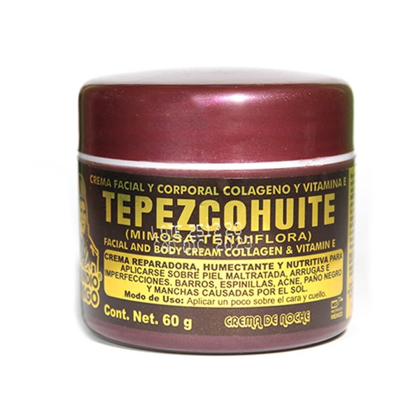 Faical Night Cream with Tepezcohuite 60Gr Small - Hydrates the Skin