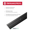 Gedotec Transition Profile for Screwing Aluminium Black 200 cm Length