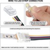 12mm 6-pin wide LED strip connector solderless, 20pcs, 6 wires,