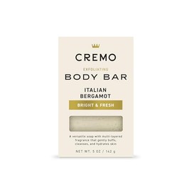 Cremo Cremo Exfoliating Body Bar for Men, Italian Bergamot Scent, Multi-Layered Fragrance That Buffs, Cleanses and Hydrates Skin, 5oz