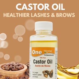 Arymar 100% Pure Castor Oil Cold Pressed and Natural Moisturizer for Hair Skin and Scalp 2 Fl Oz