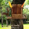 Squirrel Feeder House, Wooden Squirrel Feeder Box Garden Ornaments Squirrel