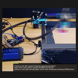 Laser Engraver Control Board, 32 Bit Precision Laser Cutter Motherboard MKS DLC32 V2.1 WIFI Engraving Machine Offline Control (Motherboard and Protective Case)