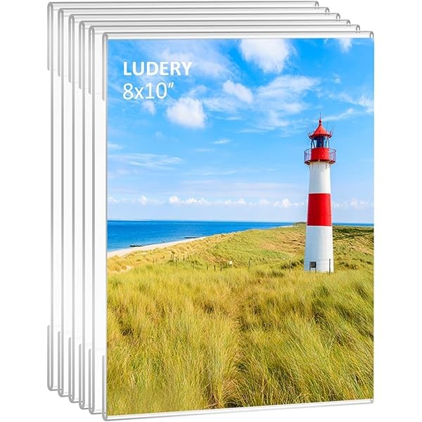 8x10 Acrylic Picture Frames,Set of 6 Clear Photo Frame for