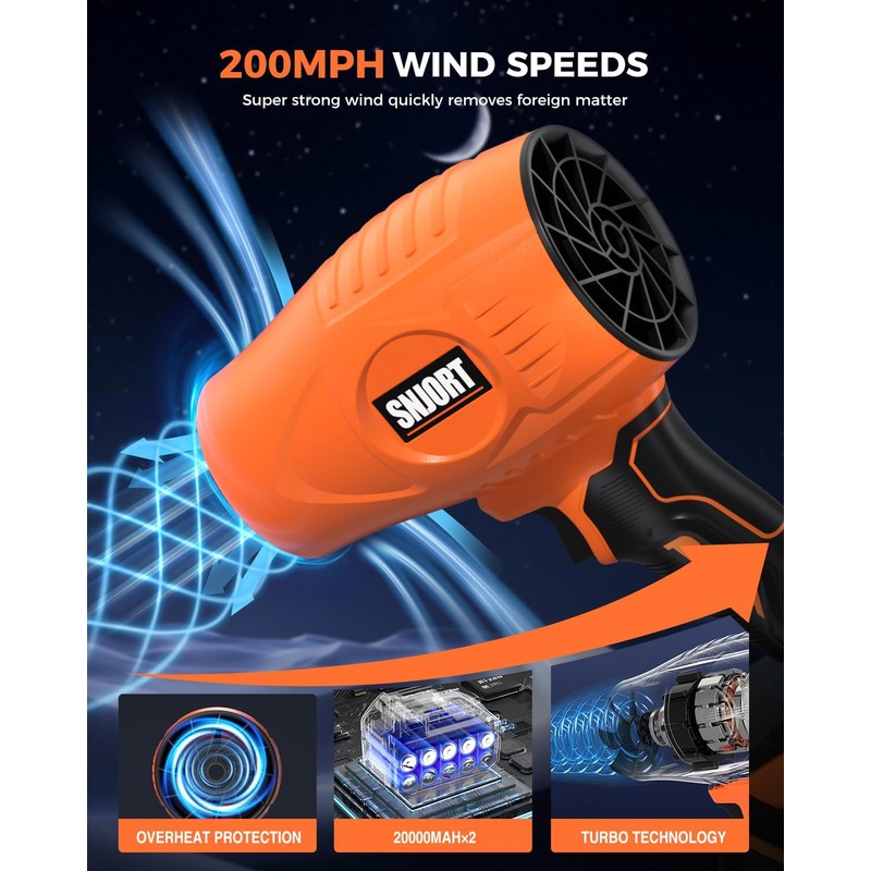 Cordless Leaf Blower with Battery and Charger Lightweight Handheld Electric
