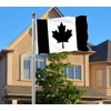 Black Canada Flag,3x5 FT Dark Canadian Flag,36x60 Inch Large Digitial