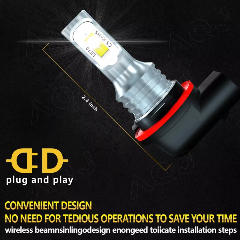 AQJ LED Headlight Bulb 12V 35/35W For Kawasaki TERYX 750