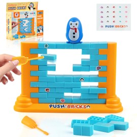 TIVUNORON Penguin Wall Game, Penguin Block Game, Penguin Wobble Tower Stacking Game, Puzzle Stacking Games for Children, Educational Family Board Game, for Children's Parties and Parent-Child