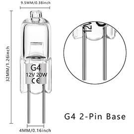 VINBE VINBE G4 Halogen 20W 12V 280Lm 2700K warm white? dimmable 12 pieces