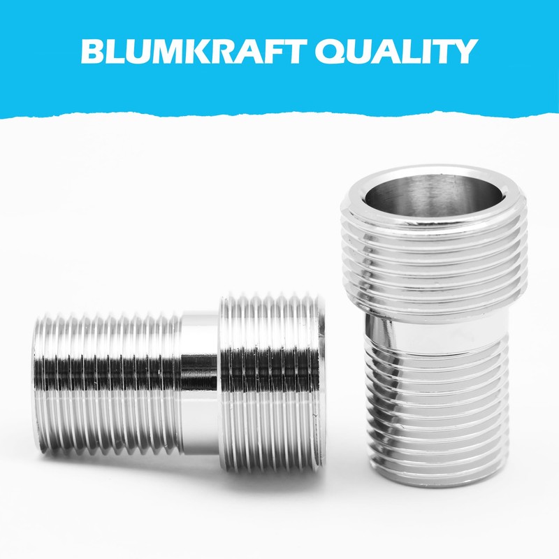 BLUMKRAFT 2 x M1/2"-M3/4" short male connectors, 15 x 21