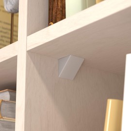 100 x Sossai® Body Connectors/Furniture Connectors/Corner Connectors with Cover Flap BT1 | 2-Hole | Colour: White | Material: Plastic