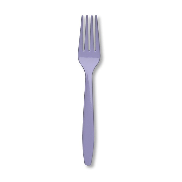 Creative Converting Magenta Spoons-24 pcs. Plastic Forks, Luscious Lavender