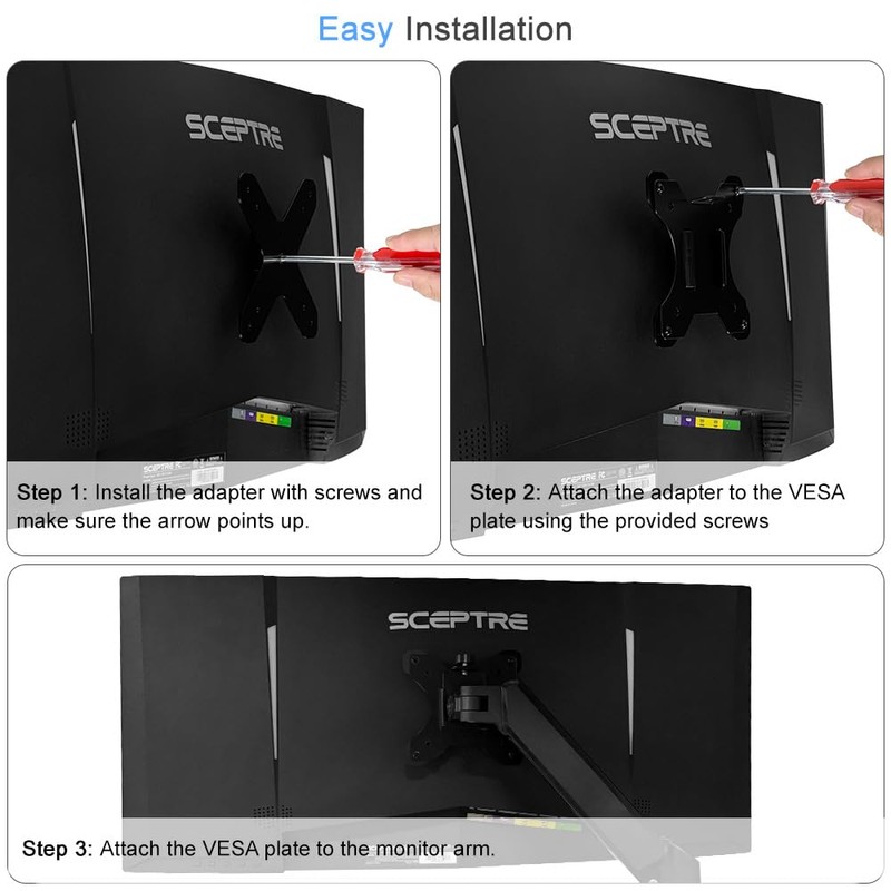 IFCASE Quick Attach VESA Adapter Plate Bracket for Sceptre C25