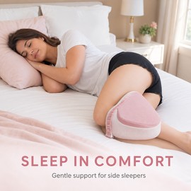 Memory Foam Leg Pillow for Side Sleeping Hip & Knee Support