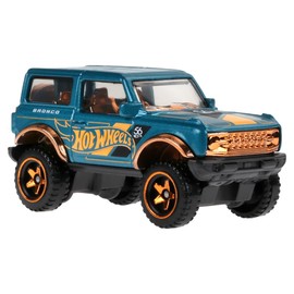 Hot Wheels Collectible Die-Cast Vehicle - '21 Ford Bronco Sport Utility Car - Teal and Gold - HDH54-3/6
