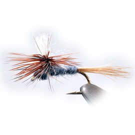 Parachute Adams Dry Flies Tied on Mustad Signature Hooks - 12 Flies (Hook #18)