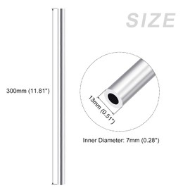 METALLIXITY 6063 Aluminum Tube 13mm Outer Diameter x 7mm Inner Diameter x 300mm Length 3pcs Aluminum Round Tube for Home Furnishing Machinery DIY Crafts