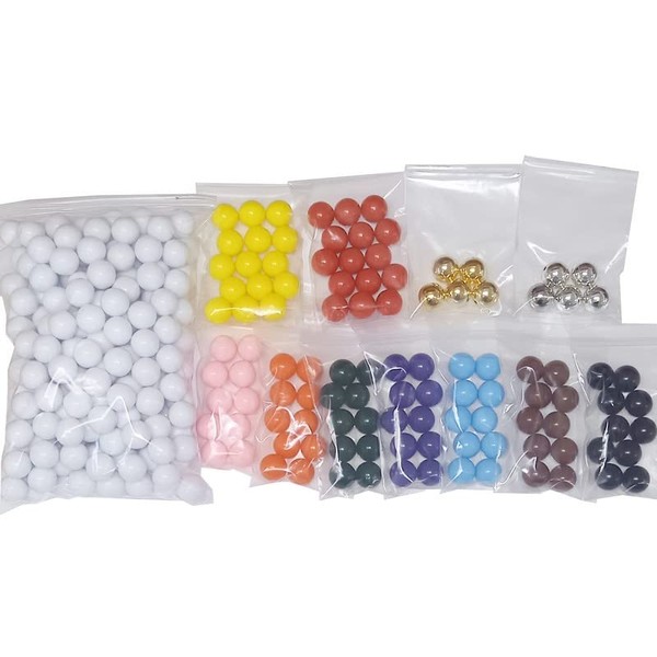 Lottery Balls, Set of 300 (12 Colors Total) 0.5 inches