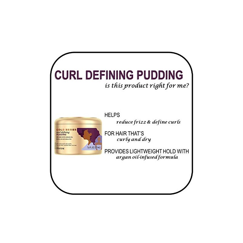 Pantene Gold Series Pudding Curl Defining 7.6 Ounce Jar (225ml)