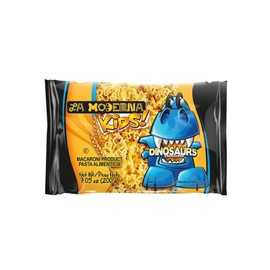 LA MODERNA, Kids Dinosaur Pasta, Bag, 7.05 oz (Pack of 20) - Made with Durum Wheat Semolina | Fun Shapes for Kids | Enriched with Iron & B Vitamins | Non-GMO | Kosher | Quick Family Meal