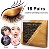 SHIDISHANGPIN 16 Pairs 3D Fake Eyelashes False Eyelashes for Eye