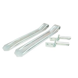 HGW 2 x Trailer Flap Hinge with Screw-On Bolt/Side Hinge Set for Car Trailers (340 mm)