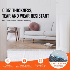 Happybuy Carpet Protector for Pets, 24" x 6' PVC Scratch-Proof Cat Carpet Protector for Doorway, Anti-Slip Cat Scratch Protector Mat, Easy to Cut Plastic Carpet Scratch Stopper