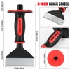 TOOLEAGUE Heavy Duty Masonry Chisel,8 inches Brick Chisel with Hand