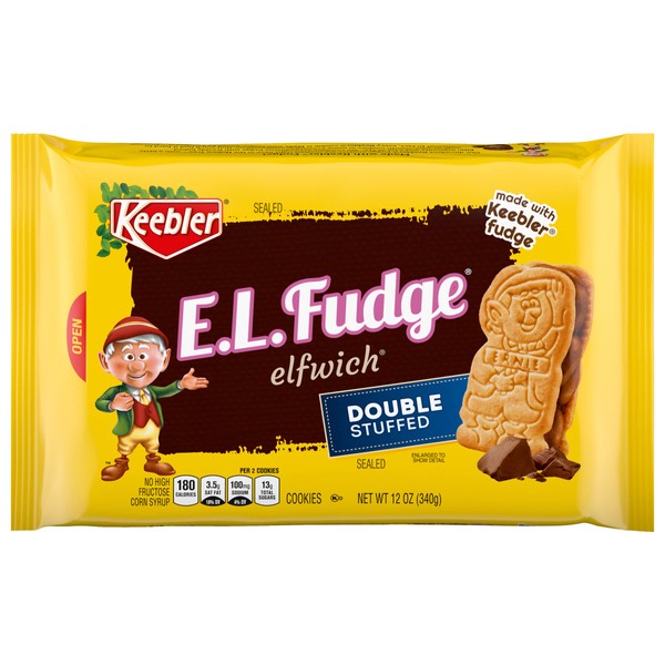 Keebler E.L. Fudge Elfwich Double Stuffed Cookies, 12 Oz. (Pack