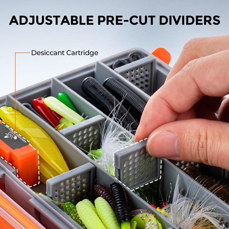 KastKing HyperSeal 3500 Double-Sided Waterproof Fishing Tackle Box – Adjustable