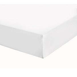 The House Of Emily Long Euro Single 90 x 200 cm Fitted Sheet Extra Deep 12" Depth Fully Elasticated White 200 TC