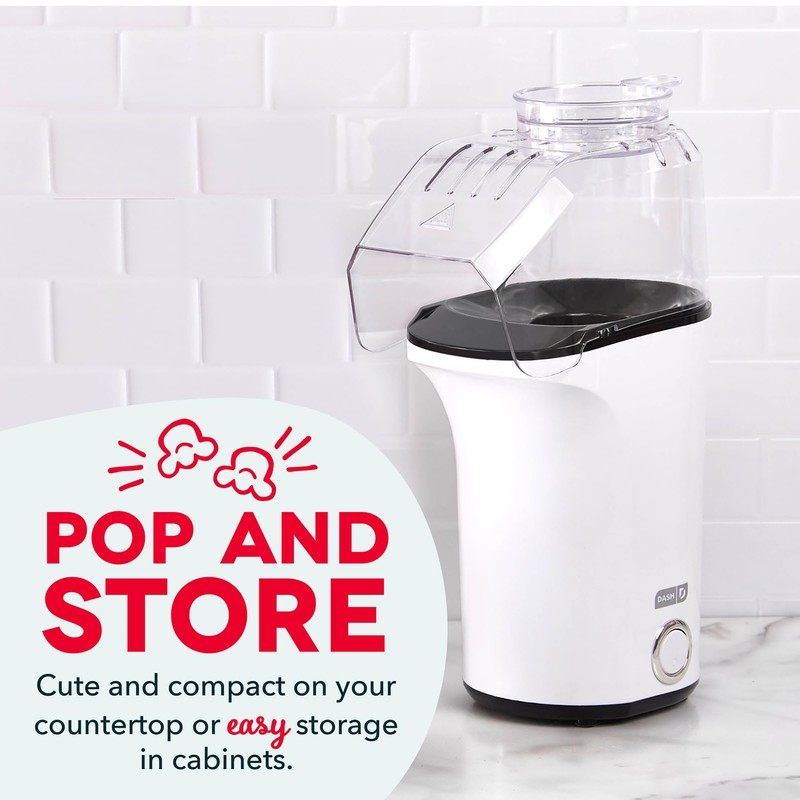 Dash Fresh Pop Popcorn Maker - Oil-Free, Air Popcorn Popper