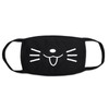 Mis.Moon Pack of 4 Mouth Masks, Black Masks with Cartoon