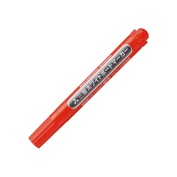 三菱鉛筆 ホワイトボードマーカー 細字 丸芯 赤 PWB2M.15