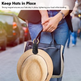 poeland 2 Pack Hat Clip for Travel, Portable Magnetic Hat Clip for Hat, Sunglasses, Outdoor Travel(Black, White), Black/White, Classic, black/white, Classic