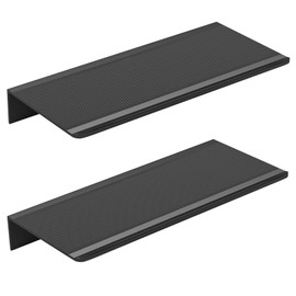 Wisfame Metal Floating Shelves set of 2, Black Shelves for Wall, 30CM Decorative wall shelf, Wall Storage Shelves for Bathroom, Wall Mounted display shelves for Bedroom, Living Room, Office