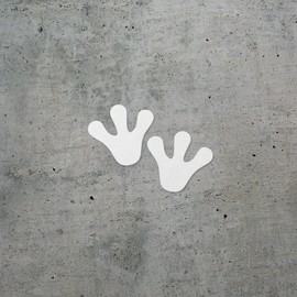 Decal Stickers of Frog Feet Silhouette ! (White) (Set of 2) Luxury Weatherproof Vinyl Decal Stickers for Laptop Desktop Smartphone Car Dirt Bike Wall Room Mason Jar - BICVER1050981WHW19Y24