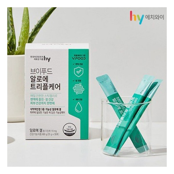 Korea Yakult [HY] V Food Aloe Triple Care 20g x 30 sachets 1 box, none / 한국야쿠르트  [에치와이] 브이푸드 알로에 트리플케어 20g x 30포 1박스 , 없음