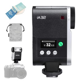 GODOX iA32 Camera Flash Mini iFlash, GN15 Recycle Time 2.5s, S1/S2 Optical Control, 8 Power Levels, On-Camera Flash Speedlite for Sony Canon Nikon Fuji Olympus Cameras