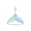 Starborn Cultured Opal Whale Tail Pendant in Sterling Silver -