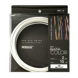 Nippon Chemical Wire (Color Wire) Stubborn White (Iron Wire / Polyvinyl Chloride) [Wire Diameter] 0.08 inch (2.0 mm) x [Length] 22382081 M