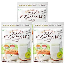 Kyusai Adult Double Protein, 5.6 oz (168 g) (Approx. 30 servings), Powder Type, Includes Dedicated Spoon, 3 Bags